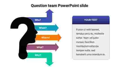 question team PowerPoint slide